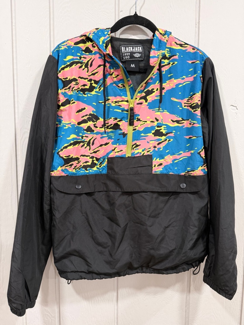 Blackjack 1999 Black Windbreaker